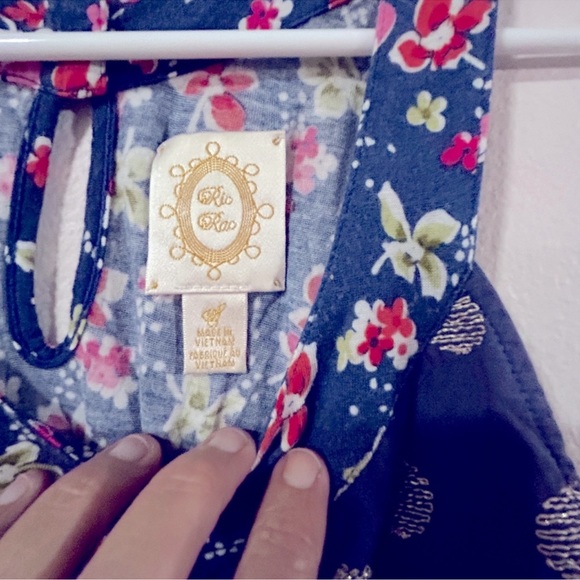 🦋EUC🦋 Anthropologie Floral Sparkle Pattern Tank Sz S - Picture 2 of 4